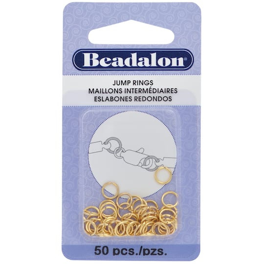 Beadalon&#xAE; Gold-Plated Round Jump Rings, 50ct.